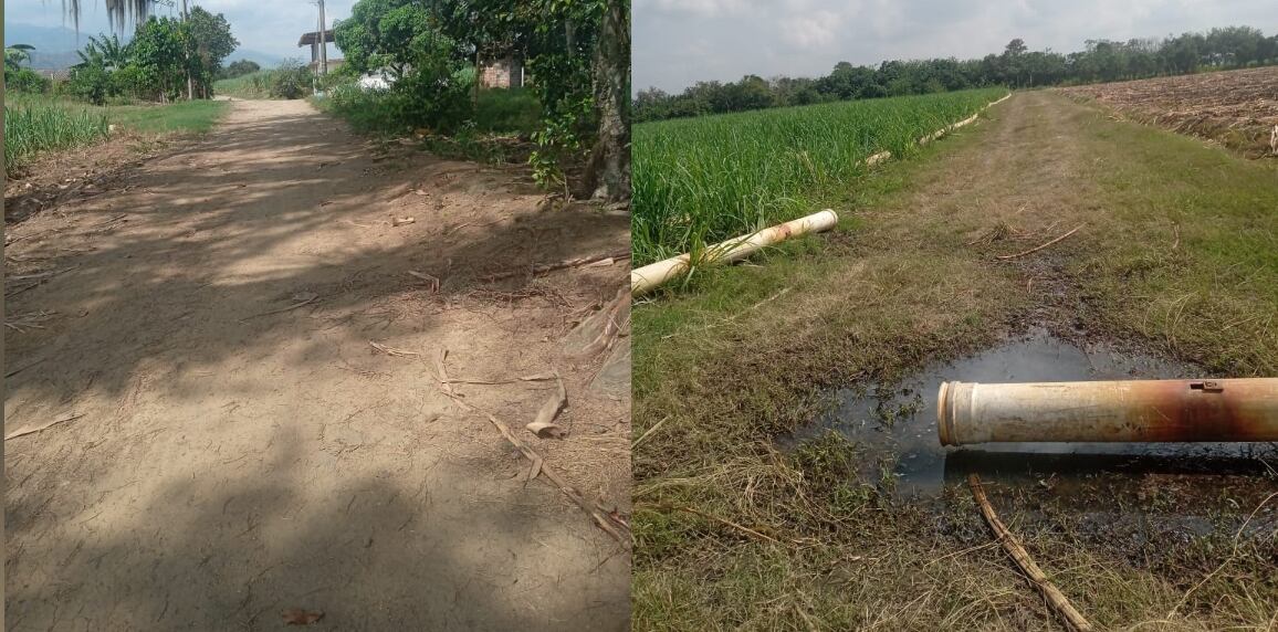 Finca invadida en el norte del Cauca.