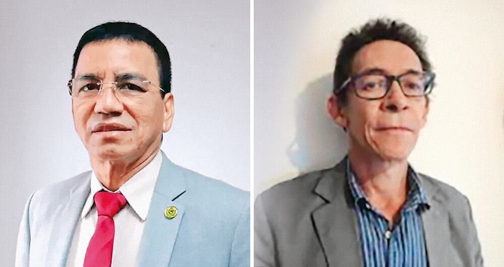    El director ejecutivo de Fecode, Domingo Ayala (izquierda), y el viceministro de Salud, Jaime Urrego,  participaron en la presentación del nuevo sistema.