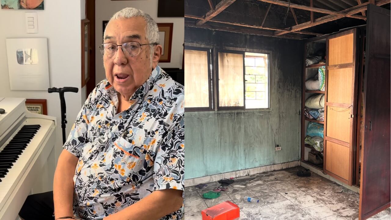 Fotos: así quedó la casa de Alci Acosta tras calcinarse en fuerte incendio.