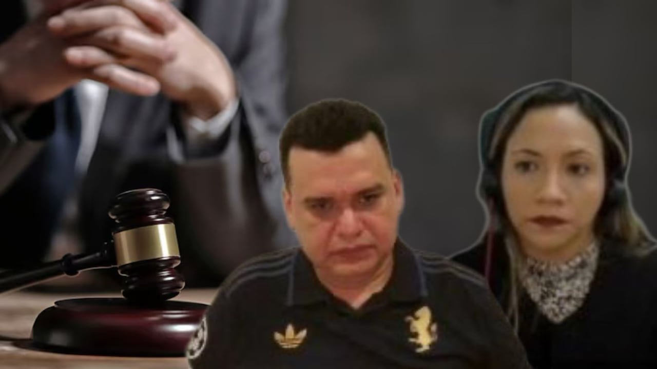 Digno Palomino, jefe de Los Pepes y la juez Shiela Tatiana Ortega Tellez.