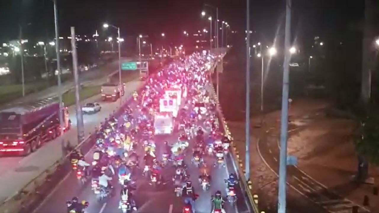 Protesta de motociclistas en Bogotá