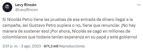 Foto: Twitter @LevyRincon.