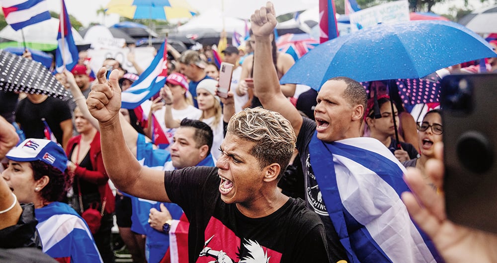 Las protestas se dieron en contra del régimen oficialista Cubano. 