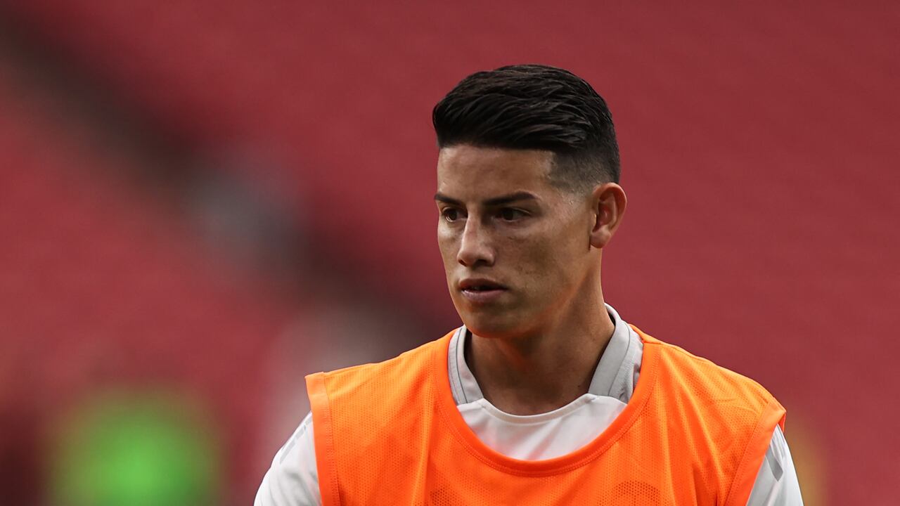 GLENDALE, ARIZONA - JUNE 28: James Rodriguez of Colombia gestures prior to the CONMEBOL Copa America 2024 Group D match between Colombia and Costa Rica at State Farm Stadium on June 28, 2024 in Glendale, Arizona. Omar Vega/Getty Images/AFP (Photo by Omar Vega / GETTY IMAGES NORTH AMERICA / Getty Images via AFP)