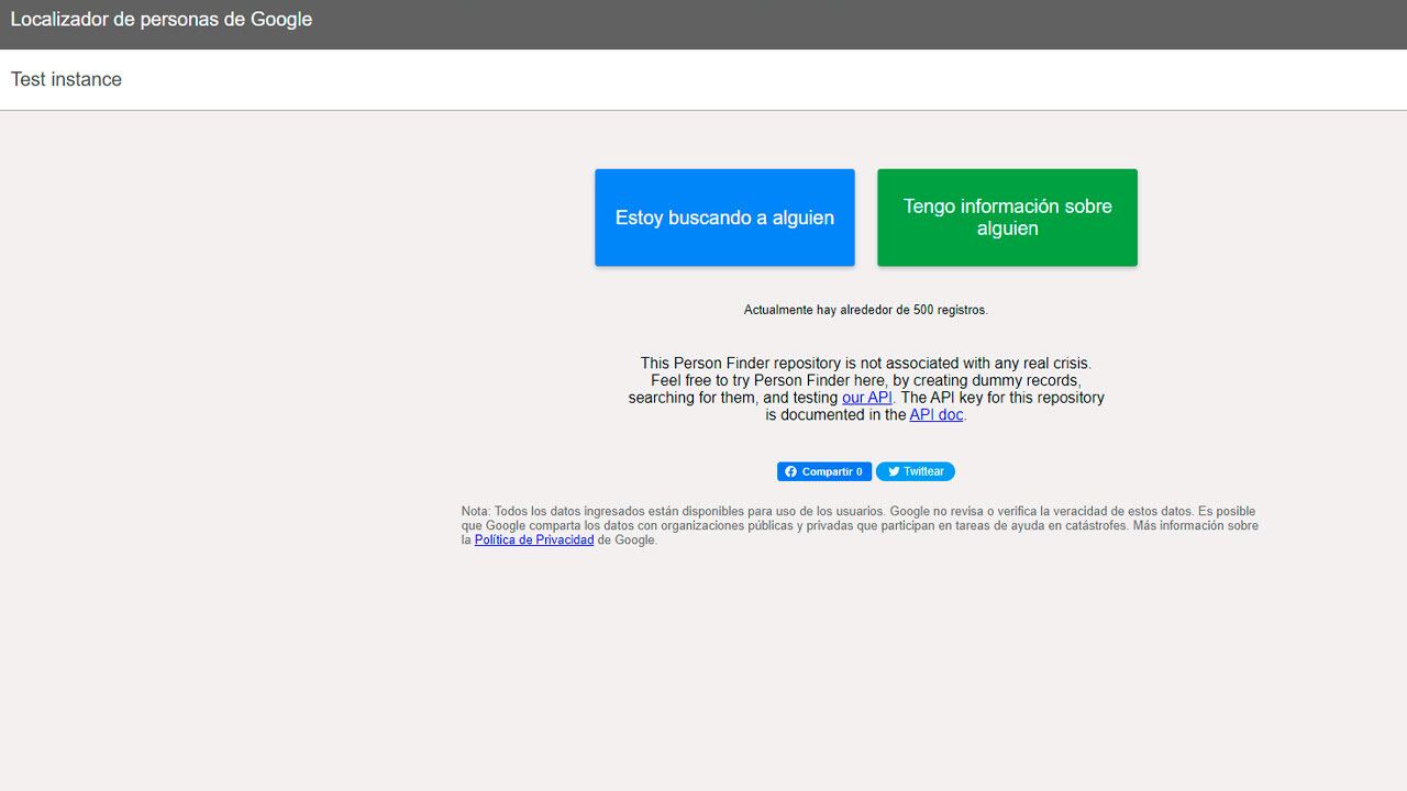 Google cuenta con una herramienta para buscar personas tras una emergencia como un terremoto.