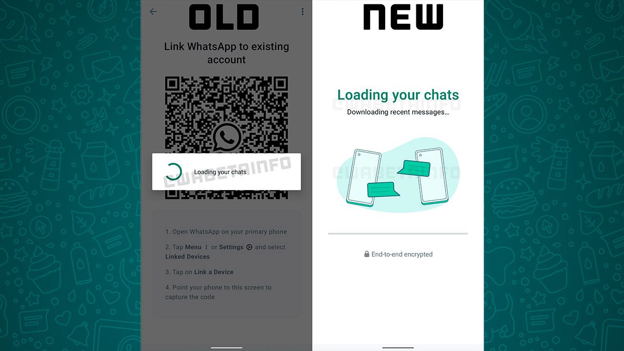 Código QR de WhatsApp para vincular otros dispositivos a un perfil.