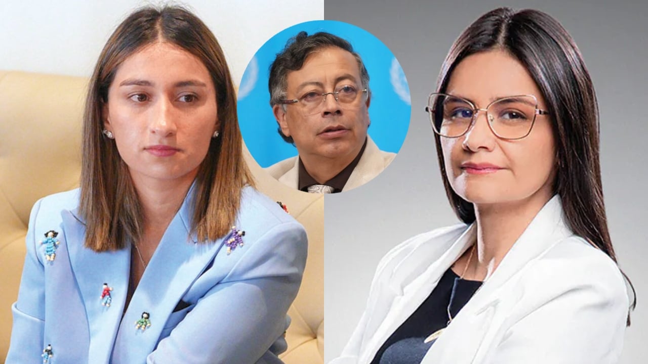 Laura Sarabia, Angie Rodríguez y Gustavo Petro.