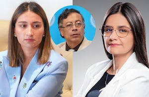 Laura Sarabia, Angie Rodríguez y Gustavo Petro.
