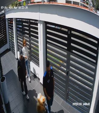 Momento en el que los delincuentes ingresan a la casa