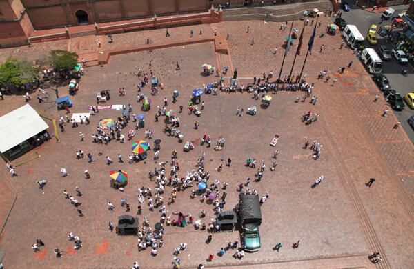 Así transcurrió la marcha en Cali. Fotografía: Luis Ángel Murcia / SEMANA