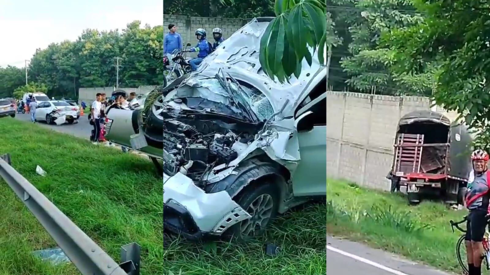 Accidente de tránsito vía Turbaco - Cartagena