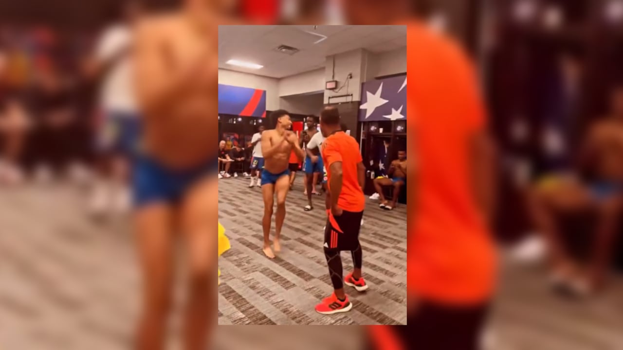 La celebración de la Selección Colombia luego de vencer a Uruguay