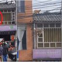 Perro es rescatado de cables de la luz, donde se enredó por perseguir a un gato.