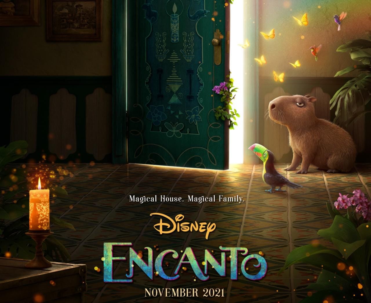 Póster de Encanto, película inspirada Colombia producida por Disney que será estrenada en noviembre.