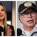 Vicky Dávila y Gustavo Petro