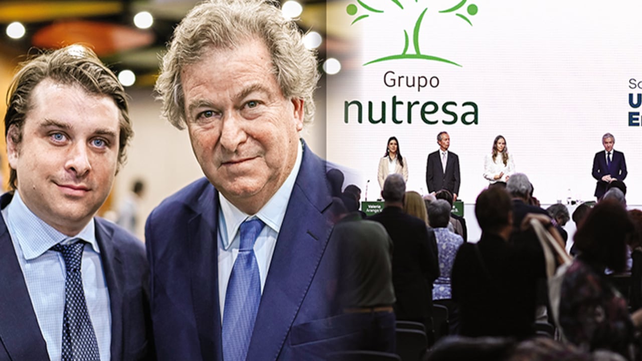 Jaime Gilinski, presidente de Nutresa, y Gabriel Gilinski, presidente de la junta directiva de la compañía de alimentos.