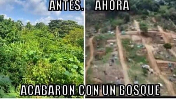 Esta imagen fue creada en protesta a la invasión en los terrenos de la institución.