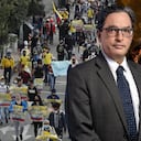 Alberto Carrasquilla y protestas durante el paro nacional