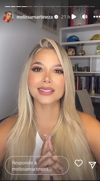 Melissa impulso a que las mujeres que están siendo abusadas, pidan ayuda. Foto: Instagram @melissamartineza.