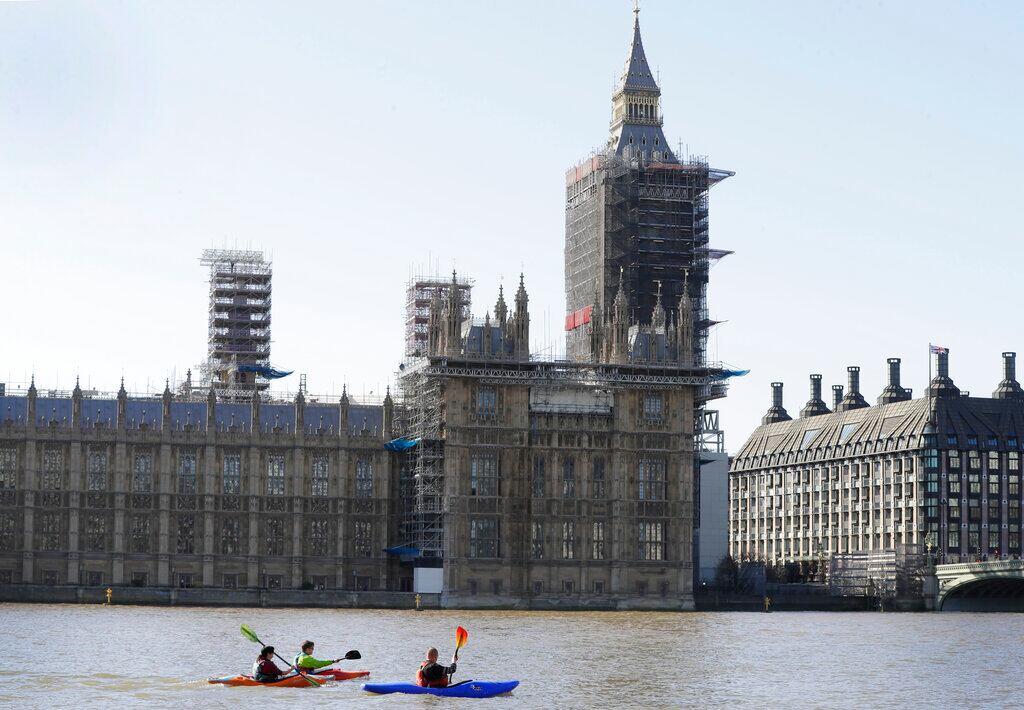 Londres, río Thames, Reino Unido, coronavirus
