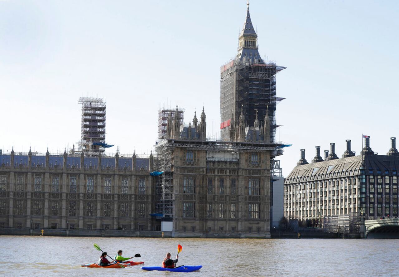 Londres, río Thames, Reino Unido, coronavirus