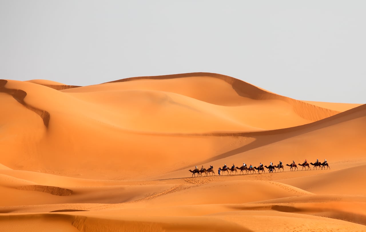 Desierto del Sahara en Marruecos, África.