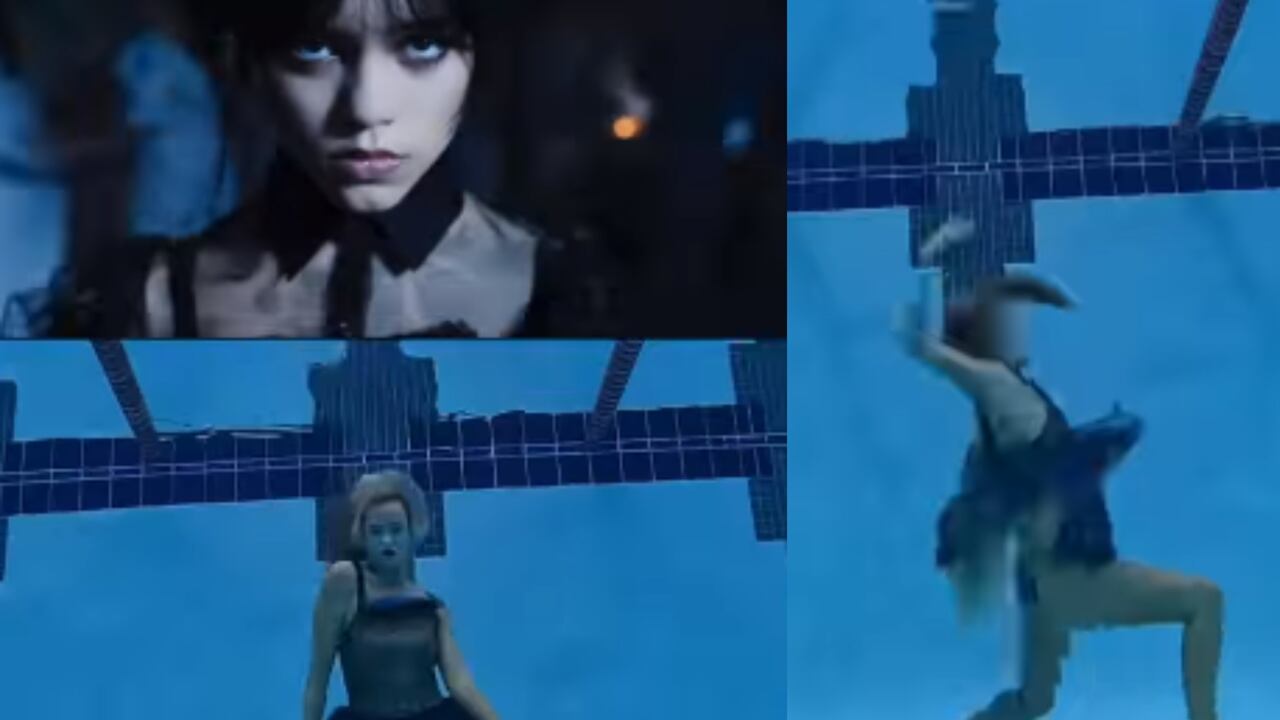 La nadadora profesional Kristina Makushenko emuló el baile de Jenna Ortega en la serie 'Merlina', aunque agregó un grado de dificultad haciéndolo bajo el agua.