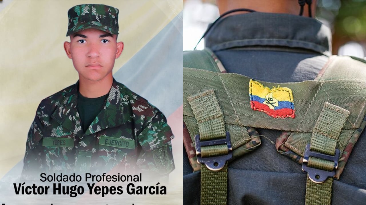 Soldado secuestrado y un miembro de las disidencias de las Farc.