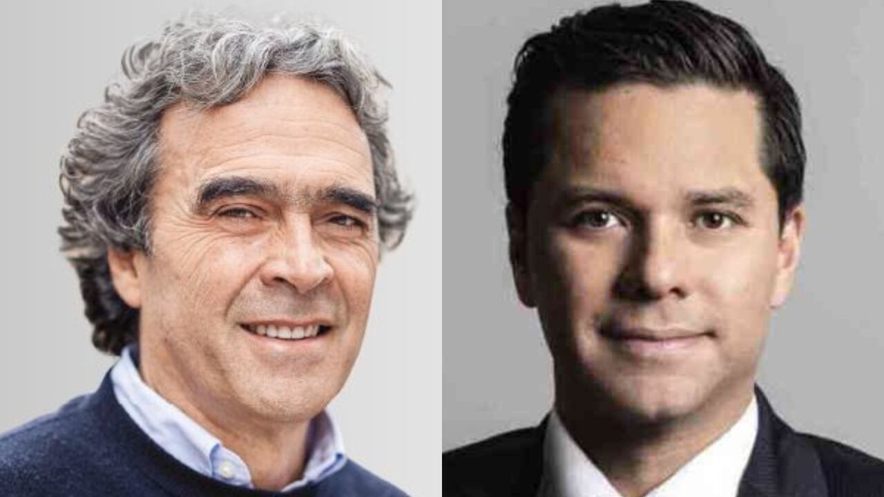 El exalcalde de Medellín Sergio Fajardo y el periodista Luis Carlos Vélez.