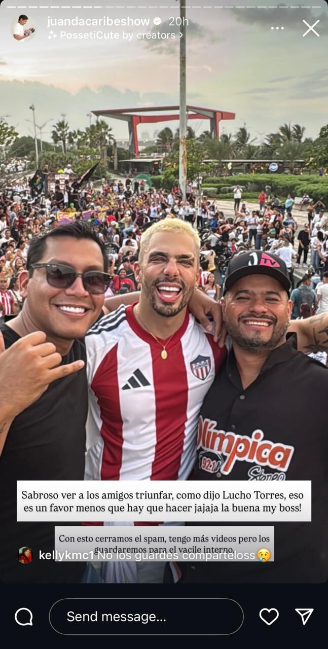 El creador de contenido acompañó a Altafulla en su celebración en Barranquilla.