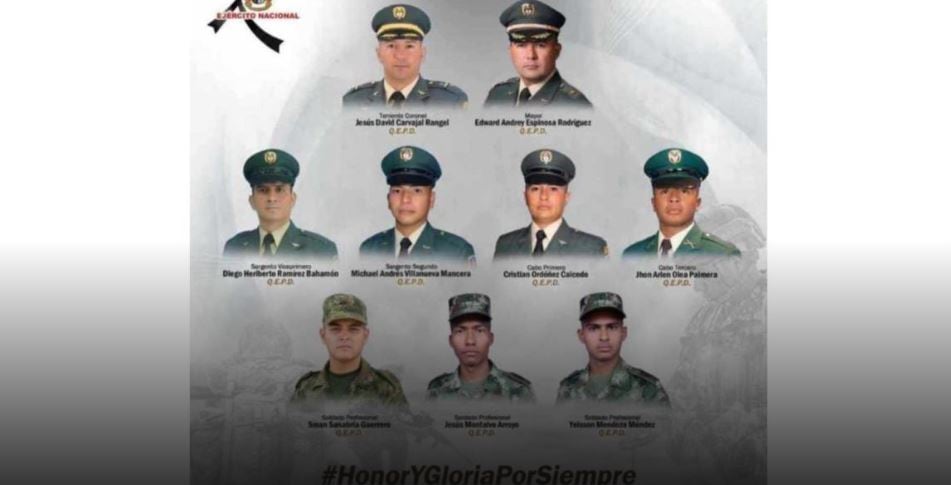 Ejército confirmó los militares que perdieron la vida