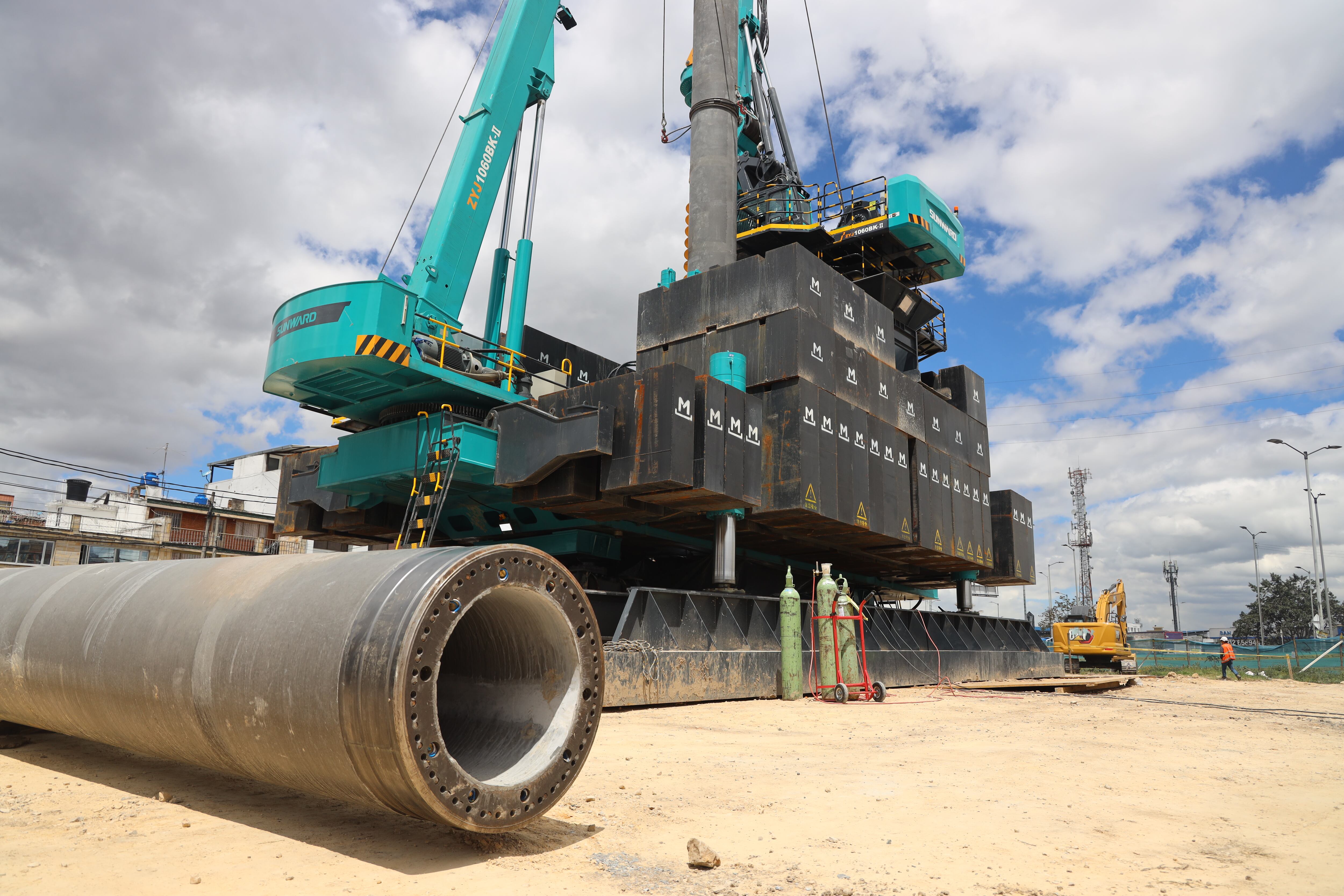 Fabricación de pilotes para el Metro de Bogotá