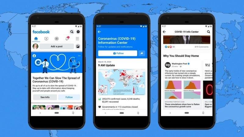 Centro de Información sobre Covid-19 en Facebook.