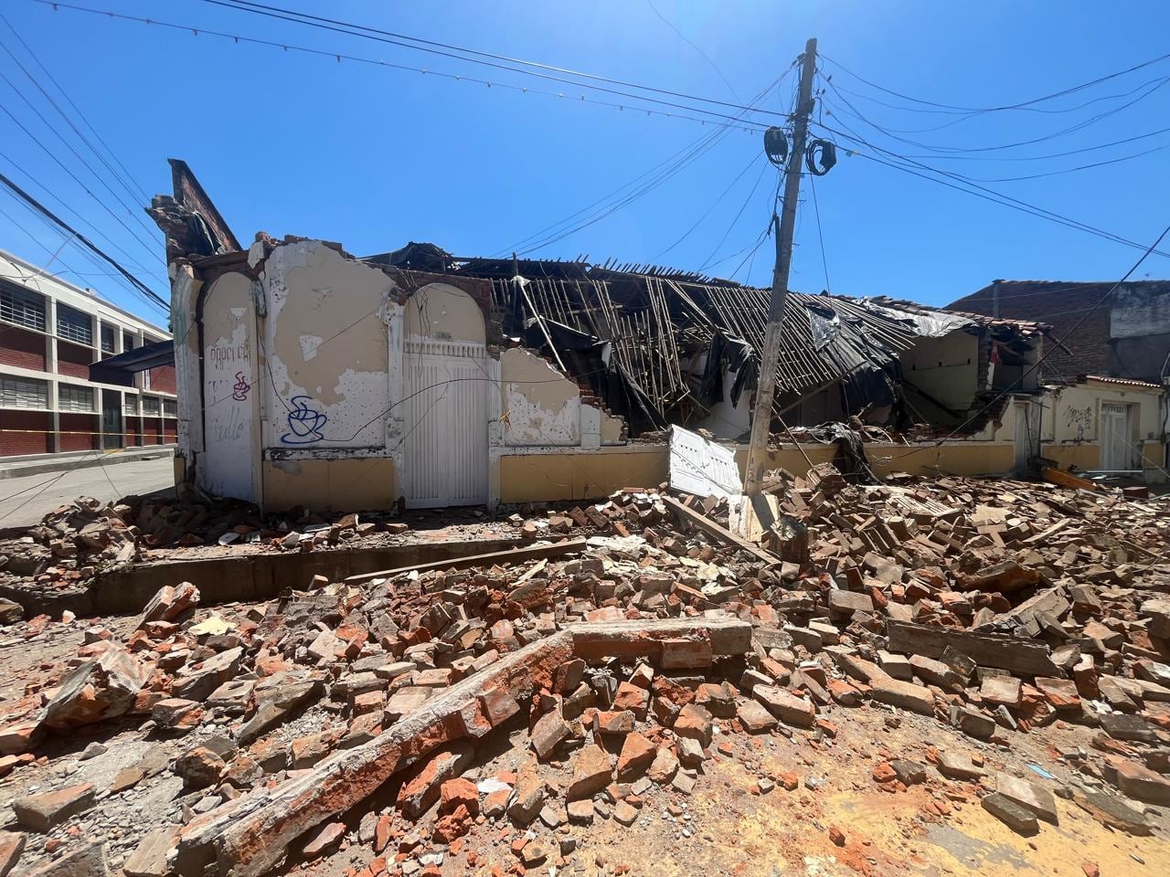 En la Unión, Valle, también se reportan varias casas caídas tras el terremoto de 7,4 que afectó al Suroccidente colombiano.