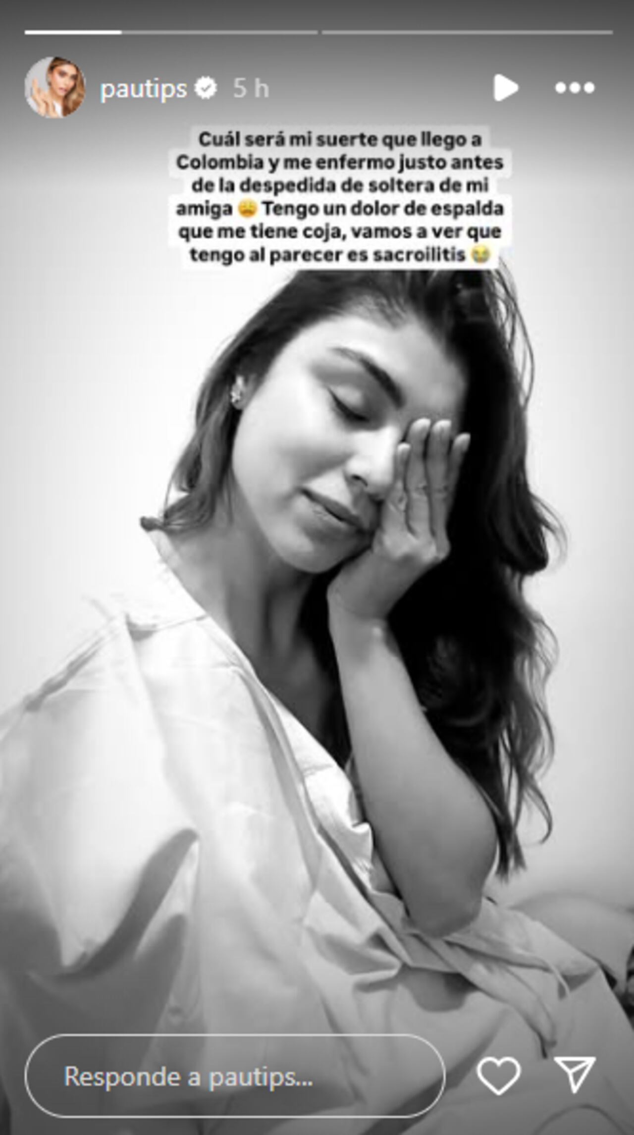 La reconocida youtuber subió a sus historias lo que le pasó al llegar a Colombia.