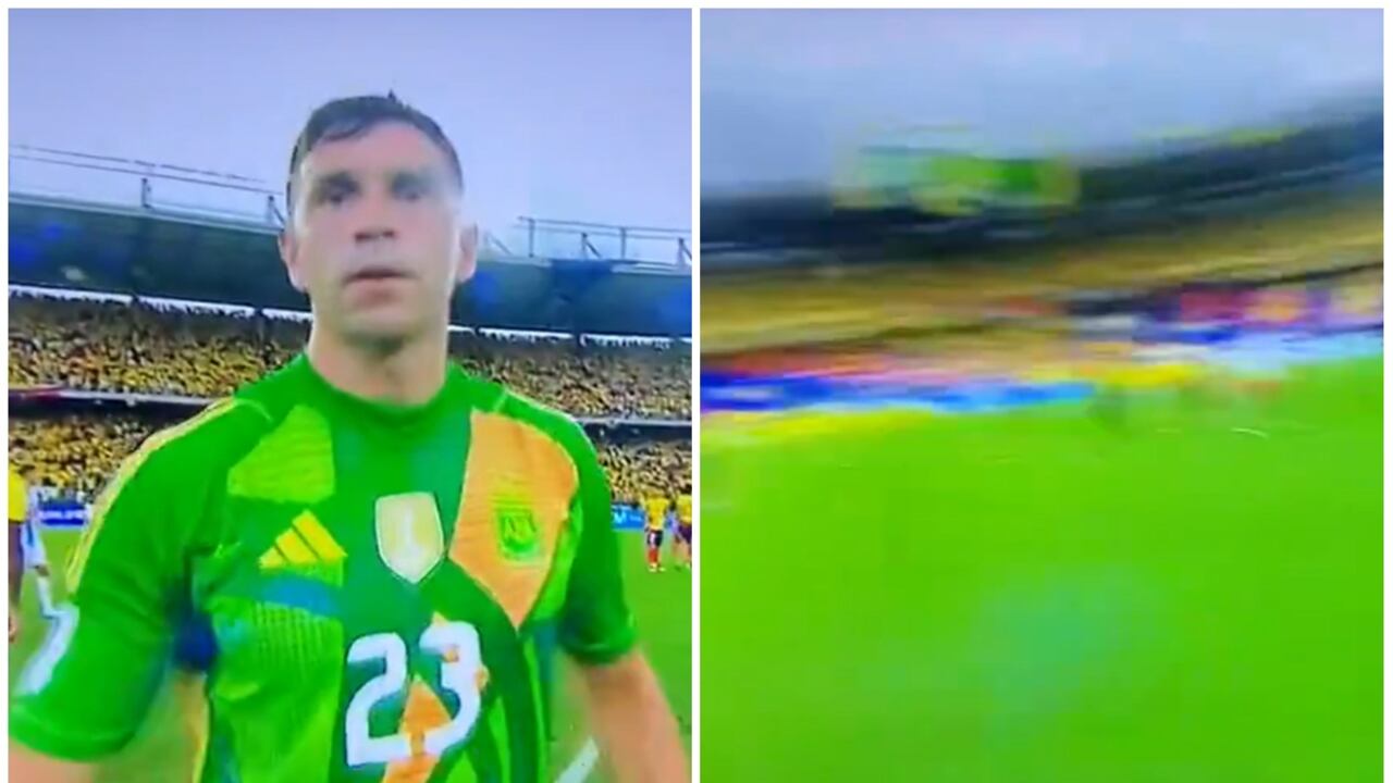 Dibu Martínez y su feo gesto tras perder ante Colombia.