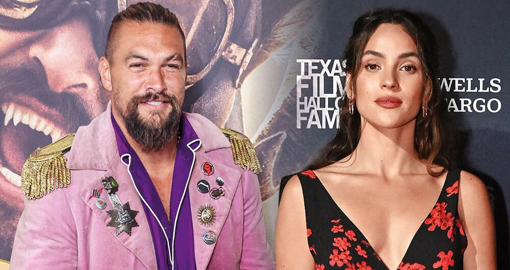 Los actores Jason Momoa (famoso por su personaje de Aquaman) y Adria Arjona, hija del cantante guatemalteco Ricardo Arjona.