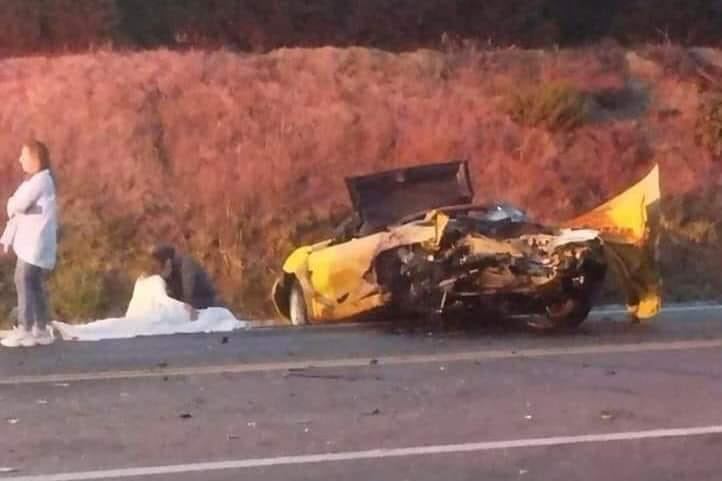 Automóvil totalmente destruido por parte de Federico, joven promesa que falleció.