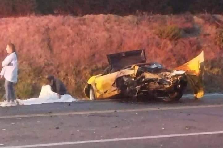 Automóvil totalmente destruido por parte de Federico, joven promesa que falleció.