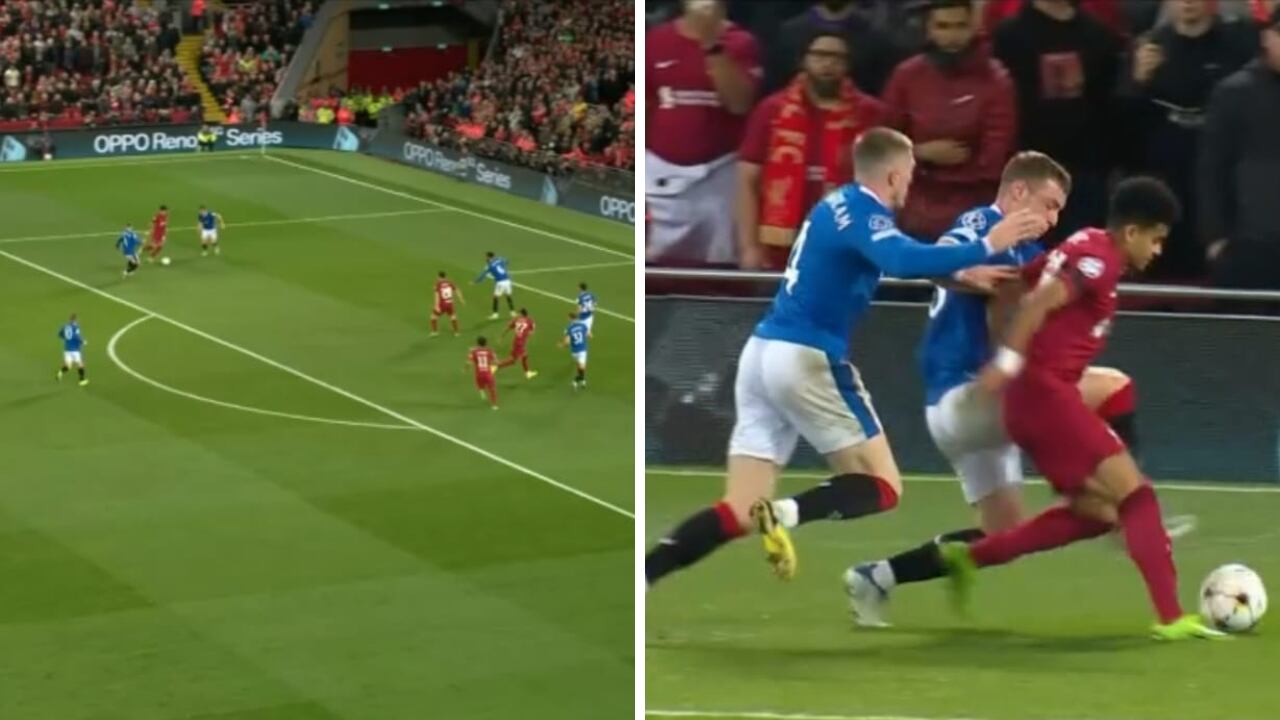 Con jugada personal, Luis Díaz dejó a tres rivales en el camino.