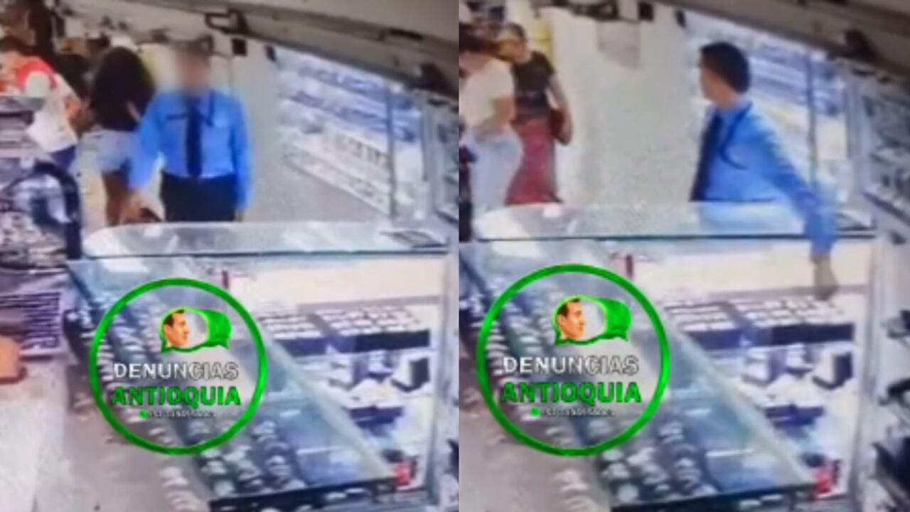 Vigilante es señalado de robar un anillo de oro en Medellín.