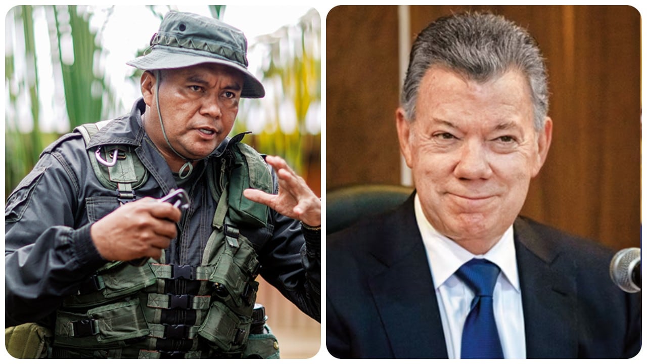 Calarcá Córdoba y Juan Manuel Santos.