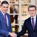Este domingo, Pedro Sánchez, presidente español y líder del PSOE, enfrentará a Alberto Núñez Feijóo, cabeza del PP y favorito, según las encuestas, a ganarle.