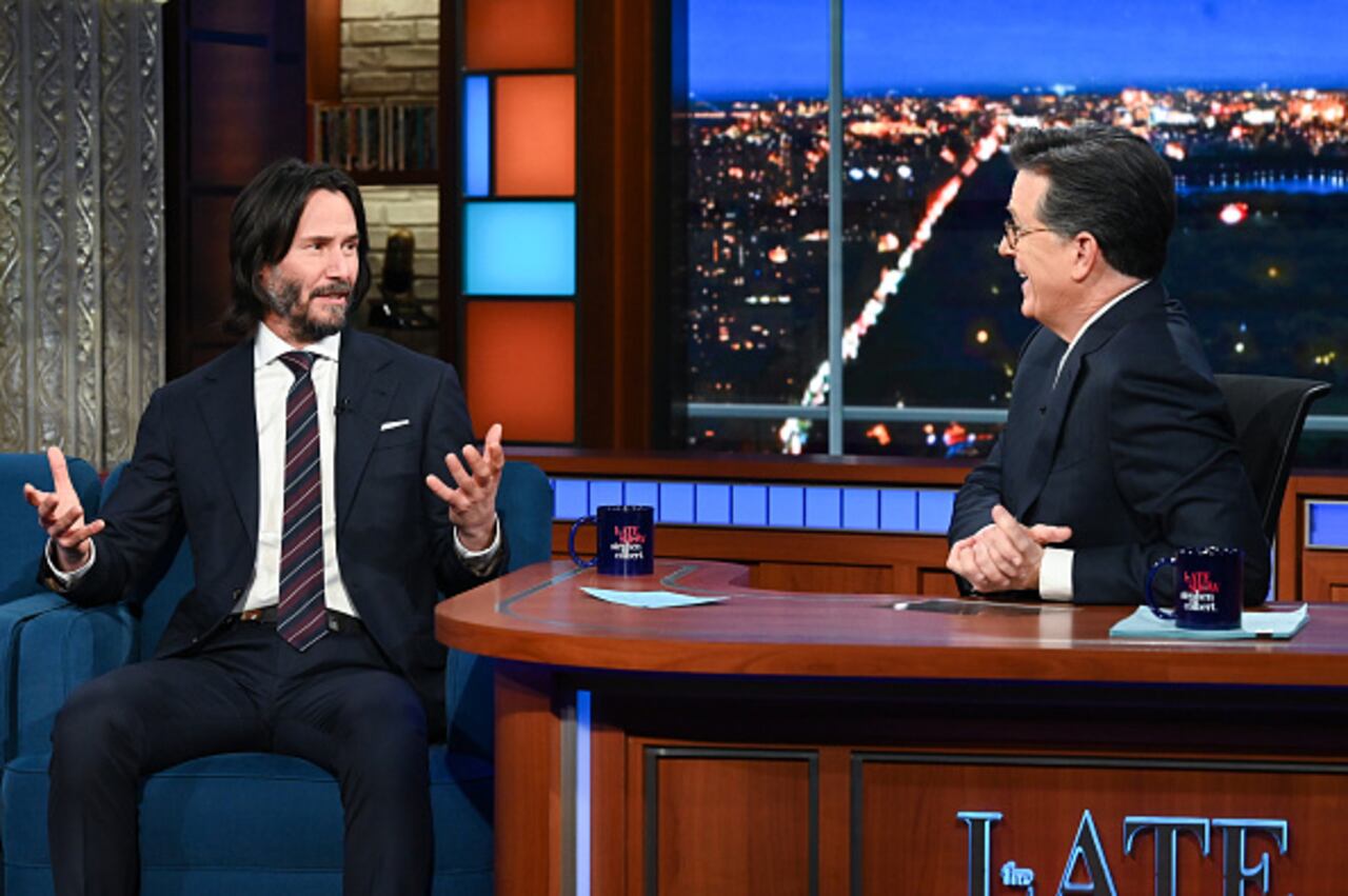 The Late Show with Stephen Colbert and guest Keanu Reeves