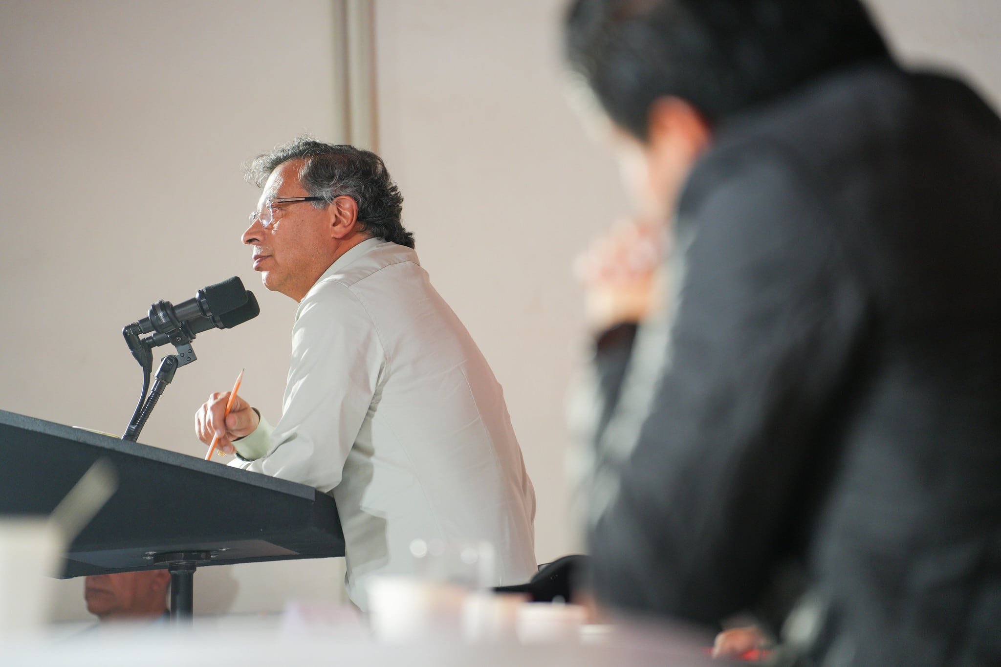 El presidente, Gustavo Petro, en la Cumbre de Gobernadores de Villa de Leyva, el 19 de febrero de 2025 
Fotografía: Juan Diego Cano - Presidencia de la República