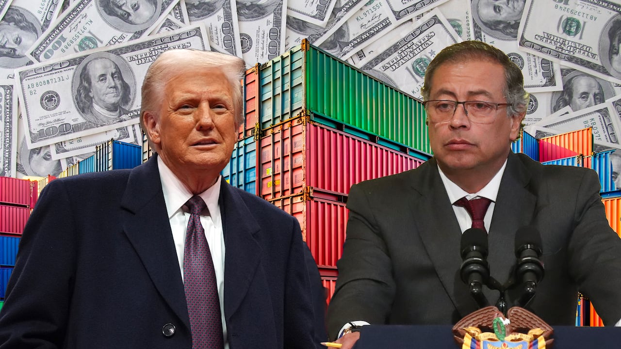 Donald Trump, Gustavo Petro, dólares contenedores