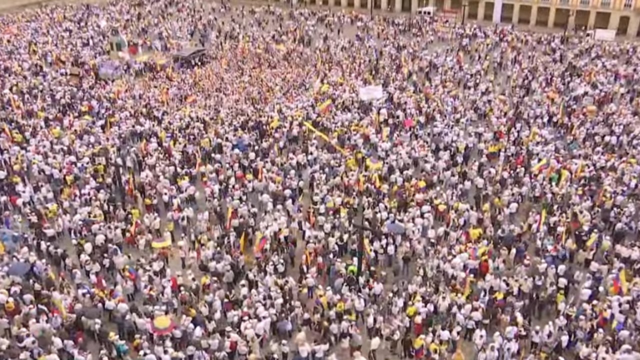 Marcha del Silencio en la Plaza de Bolívar.