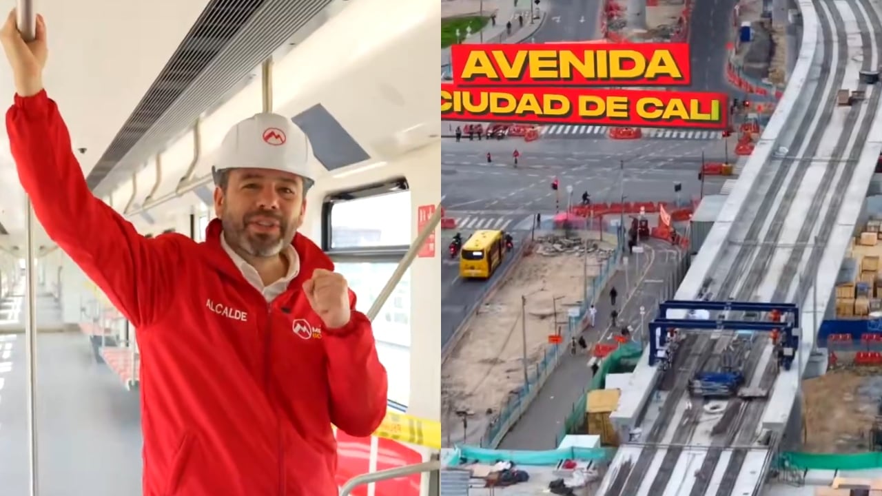Carlos Fernando Galán y el avance de las obras del metro.