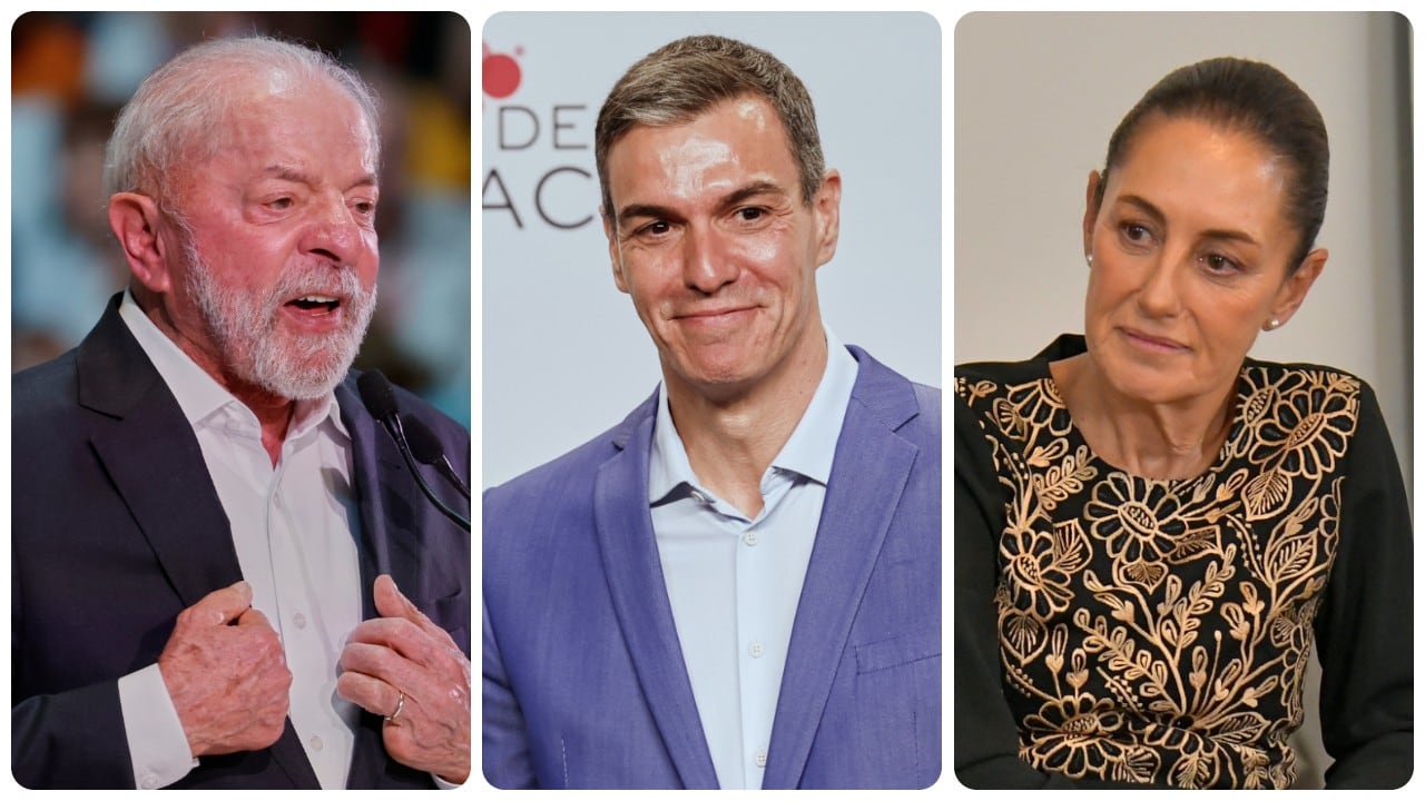 Luiz Inacio Lula, Pedro Sánchez y Claudia Sheinbaum