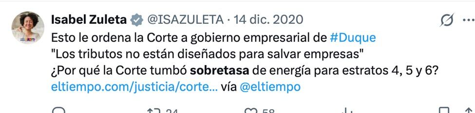 Cuenta de X Isabel Zuleta